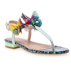 Brand new Betsey Johnson Colorful Butterfly Embellished Women's Sandals 9